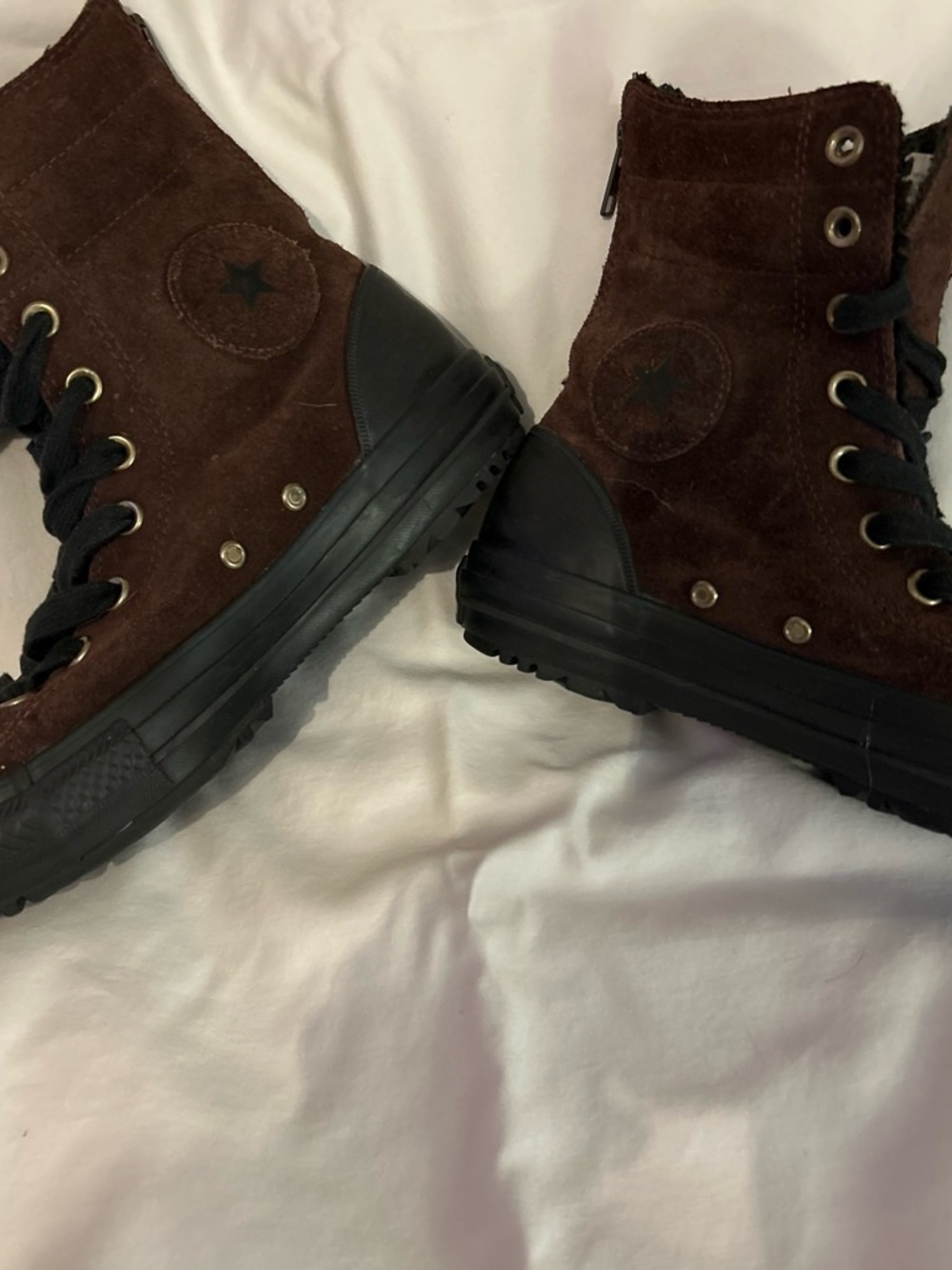 Converse Brown Suede High-Top Combat Boots